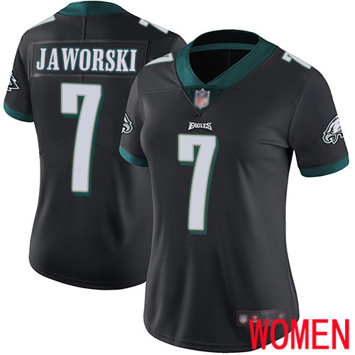 Women Philadelphia Eagles 7 Ron Jaworski Black Alternate Vapor Untouchable NFL Jersey Limited Player Football